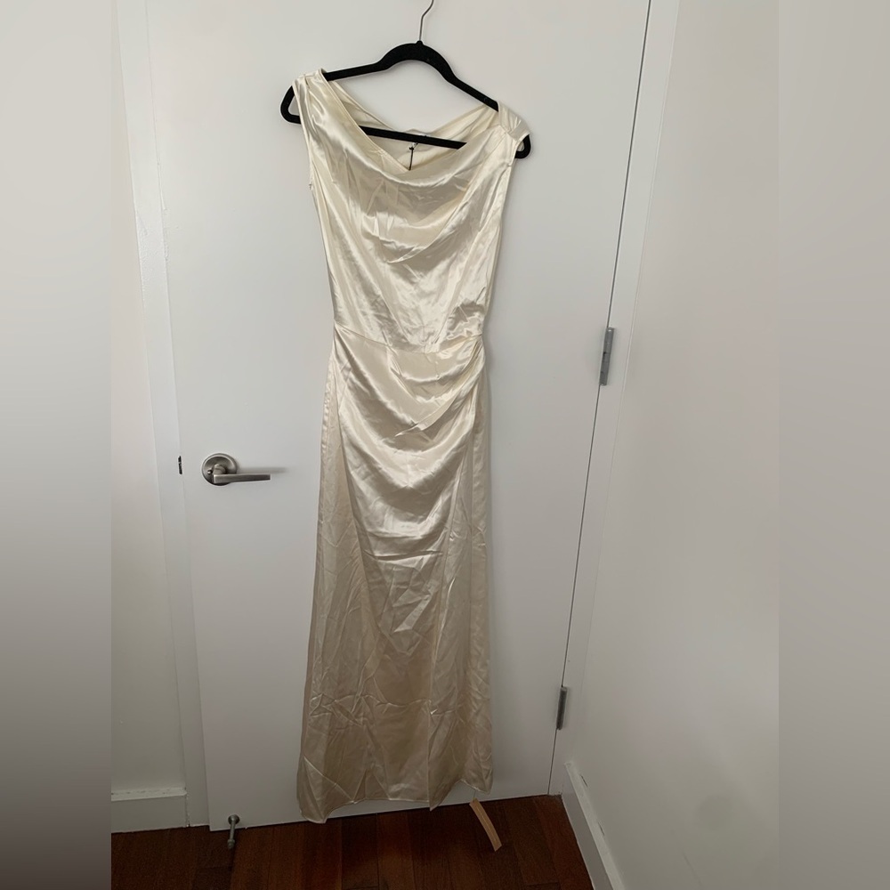 Reformation Poema silk wedding dress gown ivory NWT - Picture 5 of 9
